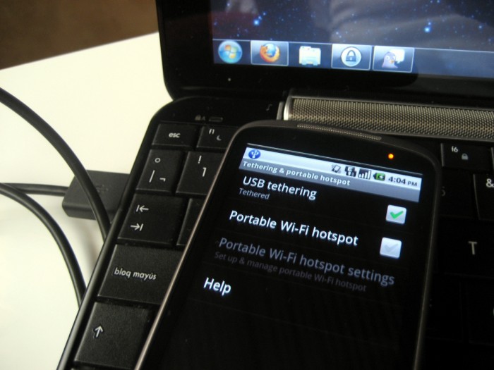 Nexus one con el USB Tethering activado