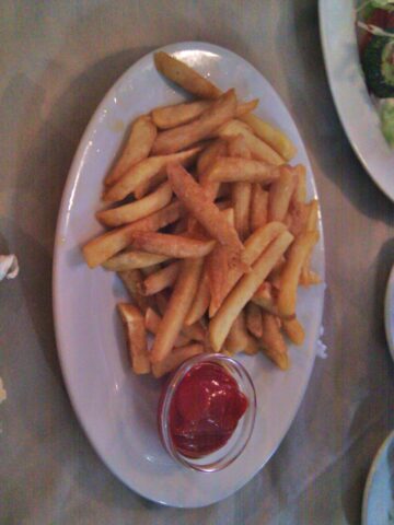 Porción de papas fritas