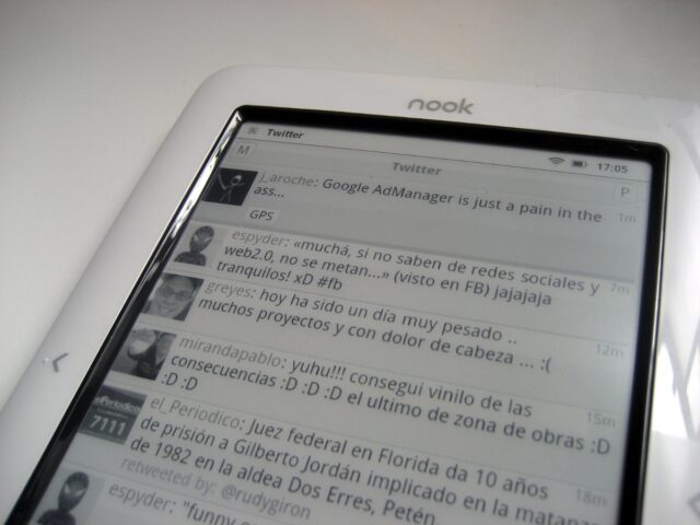 Twitter en el Nook