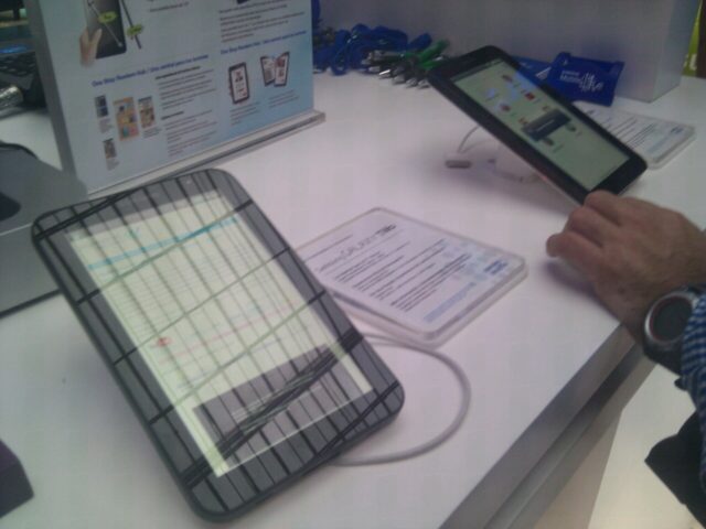 Exhibición de la Galaxy Tab