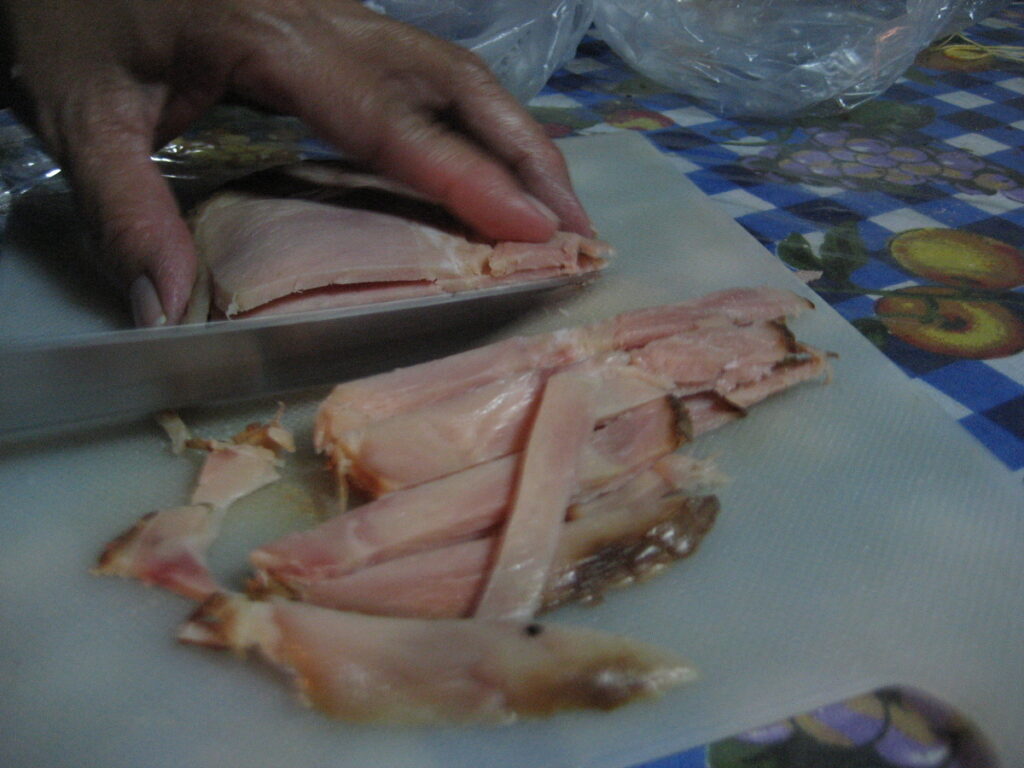 Jamón en tiras