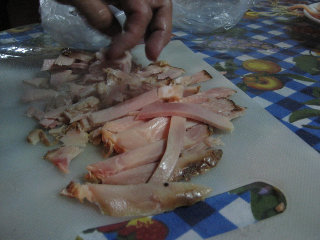 Jamón en tiras