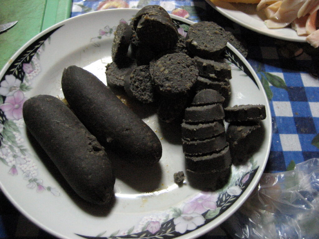 Rodajas de chorizo negro
