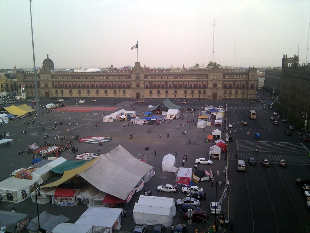 Campamentos del SME en el Zócalo