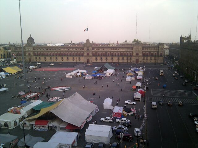 Campamentos del SME en el Zócalo