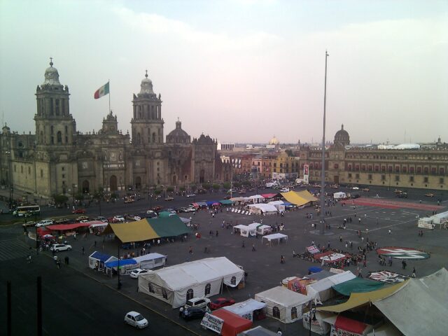 Campamentos del SME en el Zócalo