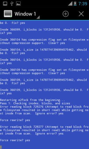 Reparando errores en la tarjeta SD
