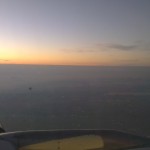El amanecer desde el vuelo de São Paulo a Buenos Aires