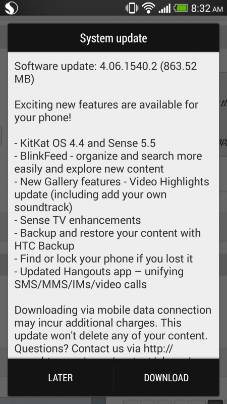 Android 4.4 para el HTC One (Developer Edition)