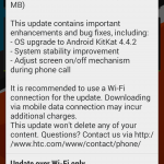 Actualización a Android 4.4.2 para el HTC One