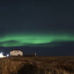 La primera aurora boreal que vemos en el viaje @ Sandgerði