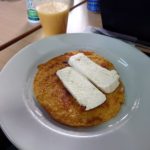 Arepa de Chócolo con quesillo