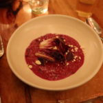 Risotto con betabel, radicchio y queso de Chiapas @ Restaurante Rosetta